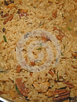 Making risotto frying arborio rice