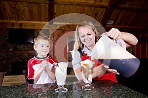 Making Root Bear Floats