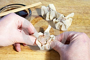 Making Shu Mai Dumplings