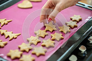 Making star shape cookies