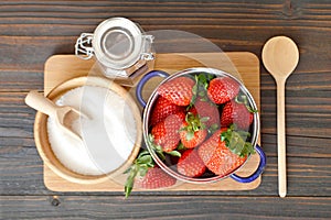 Making strawberry jam