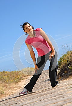 making stretching movements