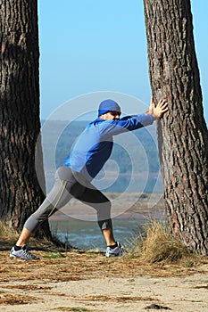 Making stretching movements