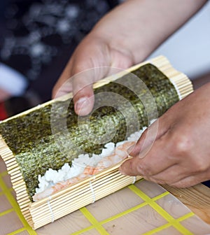 Making sushi photo