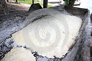 Making tapioca, Venezuela