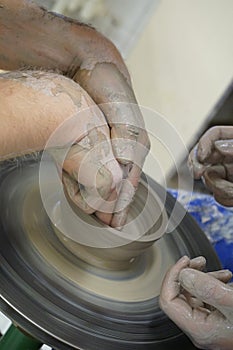 making throwing pottery