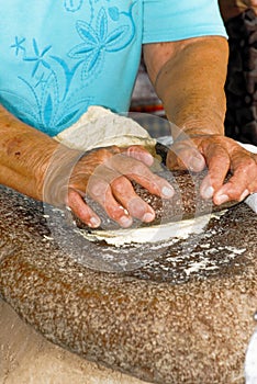 Making tortillas in El Fuerte - Mexico