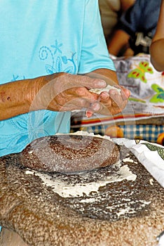Making tortillas in El Fuerte - Mexico