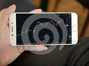 Making trading online on the smart phone. New ways to make economy and trading