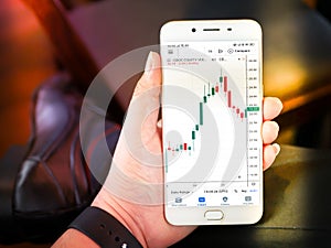 Making trading online on the smart phone. New ways to make economy and trading