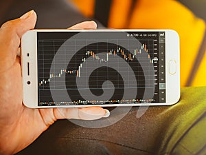Making trading online on the smart phone. New ways to make economy and trading