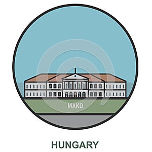 Mako. Cities and towns in Hungary