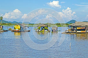 Makong River at Kampong Chhnang Province of Cambodia photo