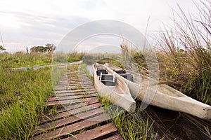 Makoros by Dock in Okavango Delta