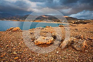 Makrigialos Bay in Crete, Greece.