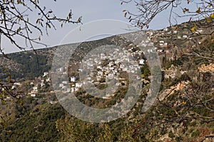 Makrinitsa village panoramic view