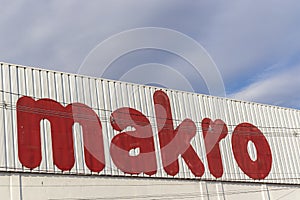 Makro sign at branch. Makro is an international brand of Warehouse clubs