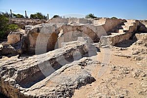 Makronissos Ancient tomb in Ayia Napa, Cyprus photo
