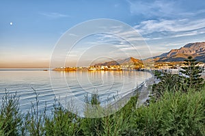 Makrygialos Beach evening time