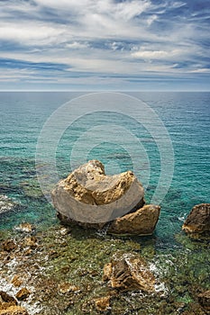 Makrygialos Coastline Boulder