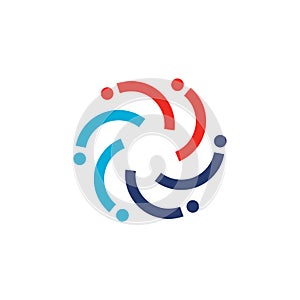 Patnership logo icon vector design illustration