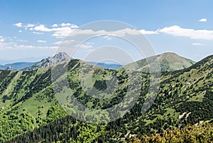 Mala Fatra mountain range panorama in Slovakia