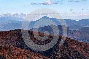 Mala fatra. Mountains landscape. Autumn landscape. Panorama mountains. Karpaty. Slovakia mountains