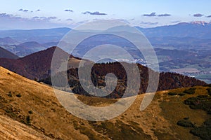 Mala fatra. Mountains landscape. Autumn landscape. Panorama mountains. Karpaty. Slovakia mountains