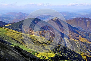 Mala fatra. Mountains landscape. Autumn landscape. Panorama mountains. Karpaty. Slovakia mountains