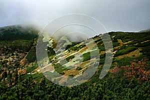 Mala fatra. Mountains landscape. Autumn landscape. Panorama mountains. Karpaty. Slovakia mountains