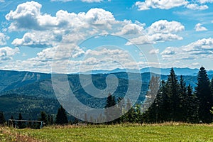 Mala Fatra mountains from Lieskova hill above Skalite village in Slovakia