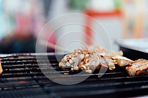 Mala grilled meat with sichuan pepper at market