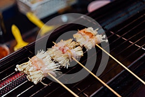 Mala grilled meat with sichuan pepper at market