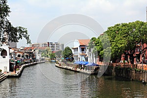 Malacca river at kampang jawa
