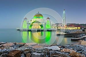 Malacca Straits Mosque in Malacca, Malaysia