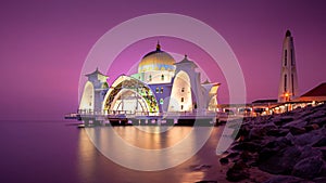 Malacca Straits Mosque  Masjid Selat Melaka,