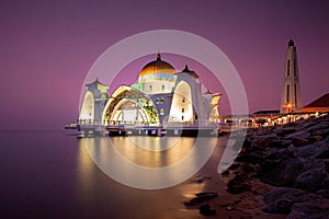 Malacca Straits Mosque  Masjid Selat Melaka,