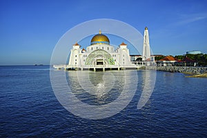 Malacca Straits Mosque ( Masjid Selat Melaka), It is a mosque located on the man-made Malacca Island near Malacca Town,