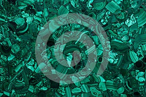 Malachite semi precious stone texture as part of unique interior design. Fantastic semiprecious Italian green stone