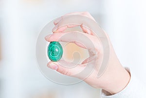 Malachite semi preciouse gemstone