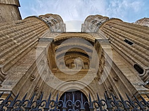 Malaga cathedral on Plaza del Obispo. Malaga, Andalusia, Spain