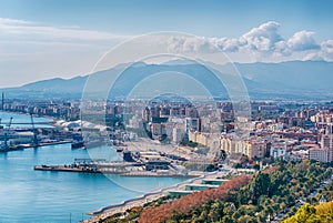 Malaga Cityscape, Andalusia, Spain