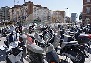 Malaga Parked Scooters