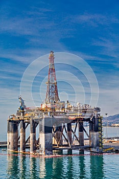 Malaga Spain Oil Drilling Platform