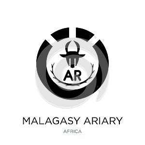 malagasy ariary icon in trendy design style. malagasy ariary icon isolated on white background. malagasy ariary vector icon simple