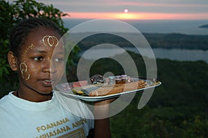 Malagasy girl on the top of Nosy Be