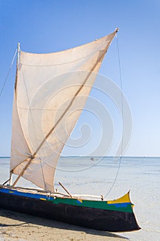 Malagasy outrigger pirogue