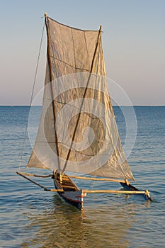 Malagasy outrigger pirogue photo