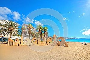 Malagueta beach in Malaga. Costa del Sol, Andalusia, Spain