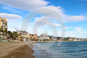 Malagueta beach, Malaga, Spain
